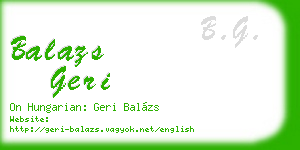 balazs geri business card